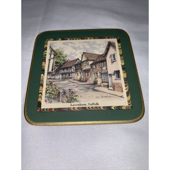 Cloverleaf Traditional Laminated Coasters Set Of 6 British Landmark Designs Cork - Picture 12 of 16